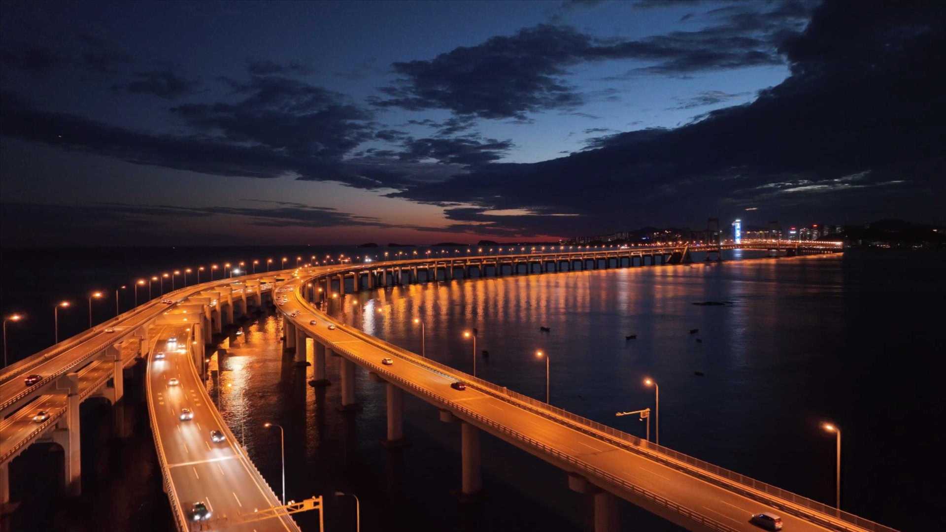 星海湾大桥绝美黄昏