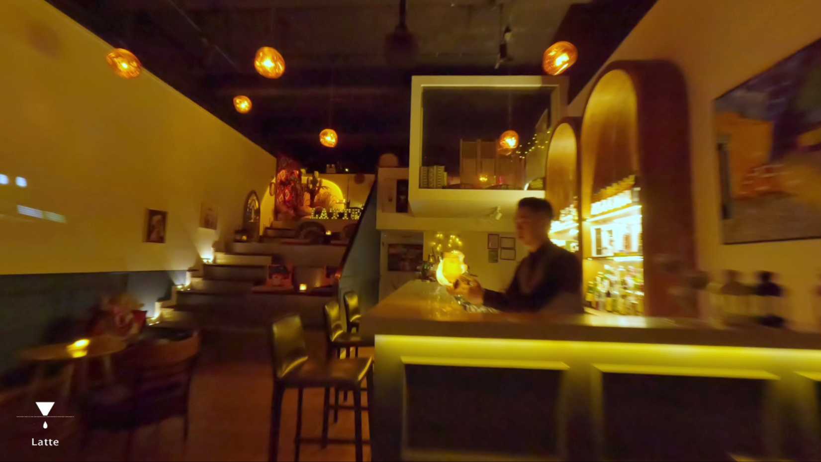 FPV穿越机室内拍摄-酒吧-LATTE饮品店探店