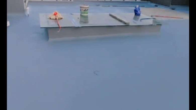 楼顶屋面可外露防水涂料材料施工工艺案例