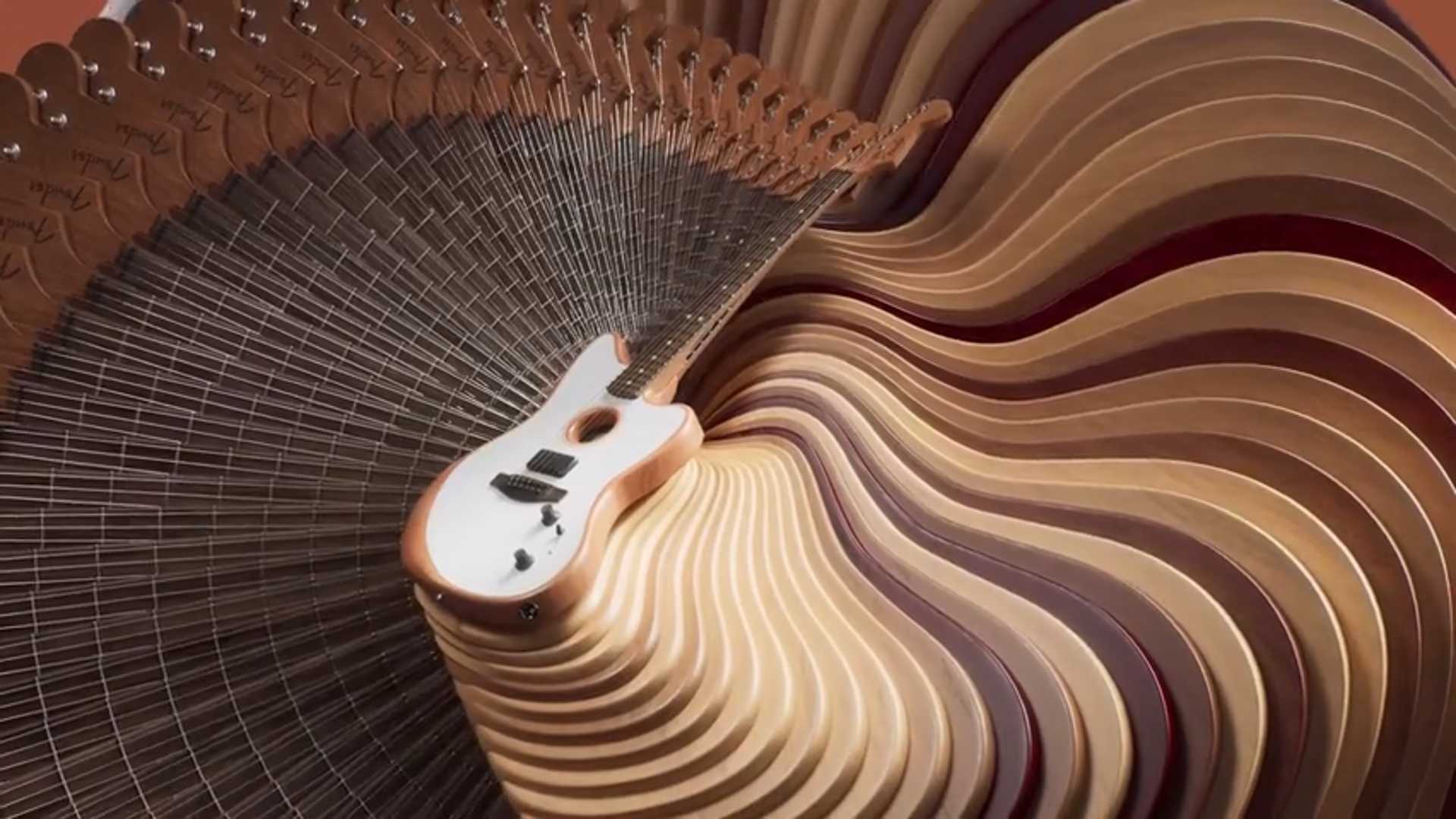 超精致的吉他三维动画！