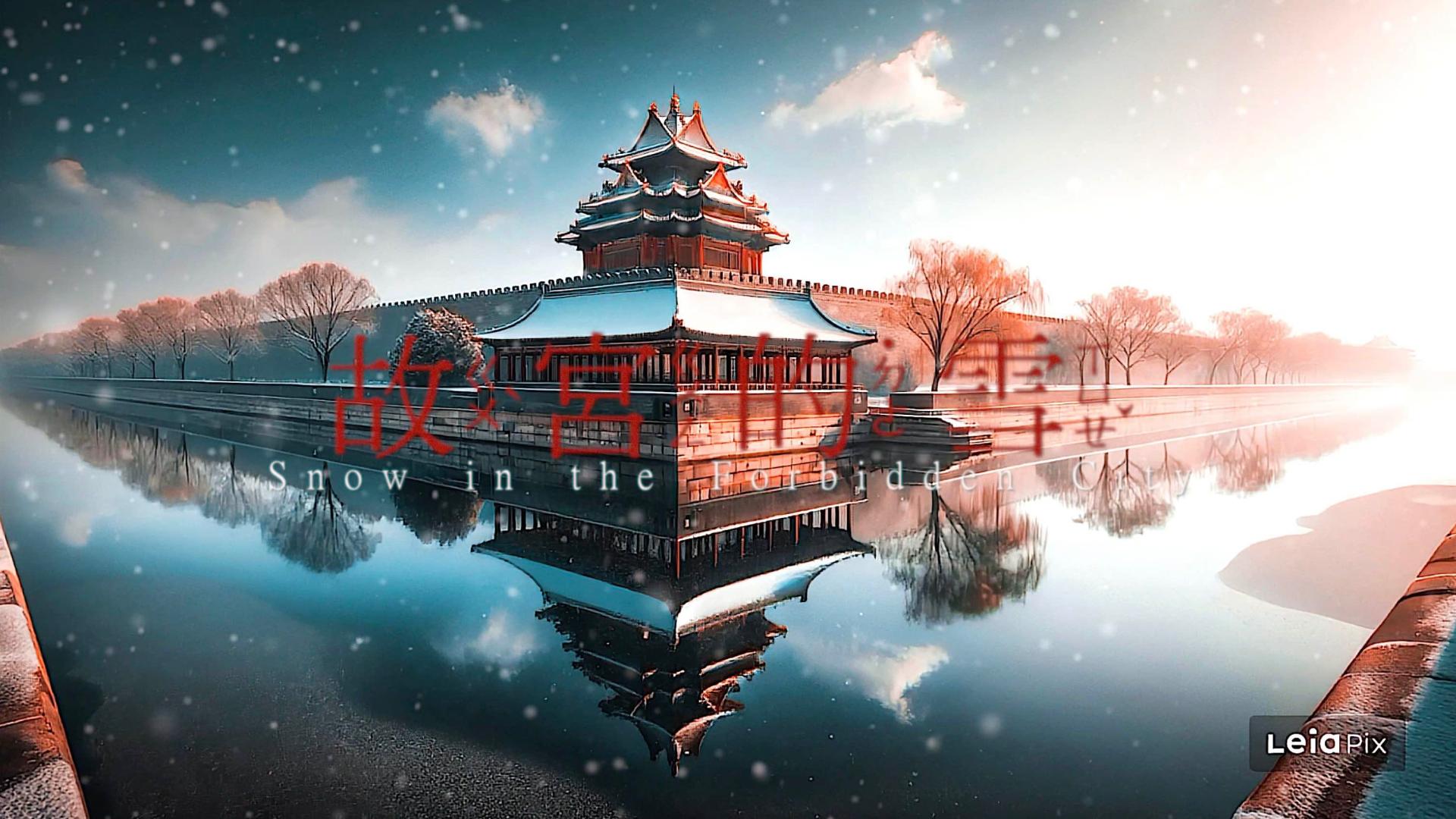 LeiaPix AI风光片《故宫的雪》