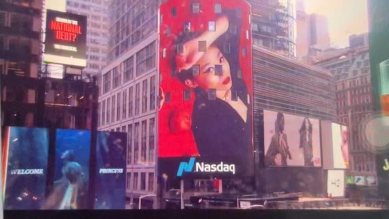 #一二传媒 #美国纽约时代广场 #TSX大屏 #纽约时代广场投屏 现场拍摄多机位