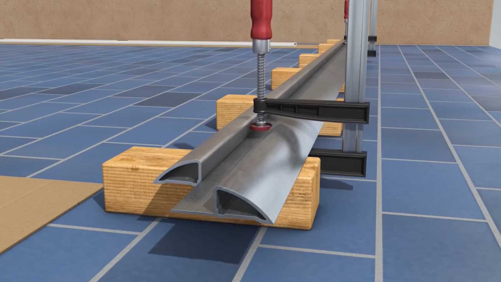 家具家电门窗滑轮滑轨门安装施工工艺演示教程3D三维动画制作公司-室内地暖水电防水