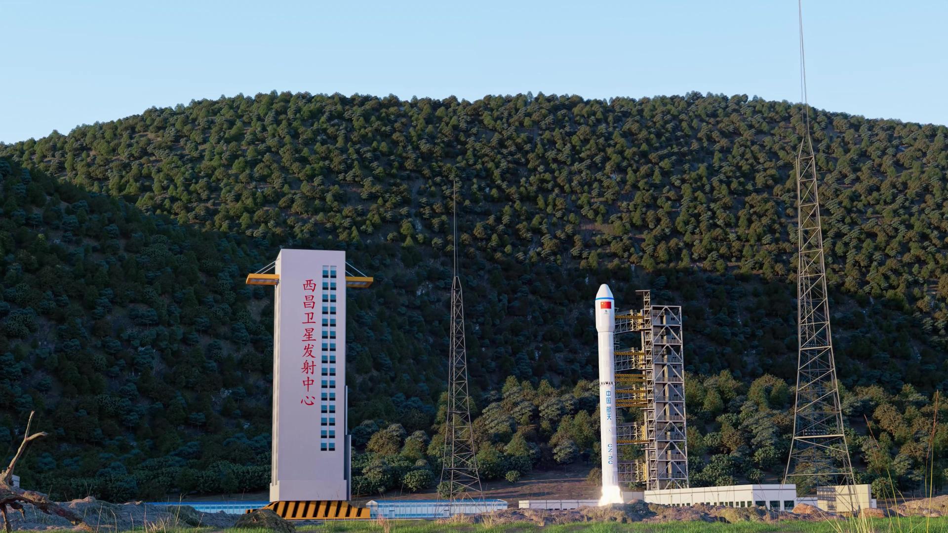 中国航天神舟系列火箭卫星发射火箭分离CG动画4K