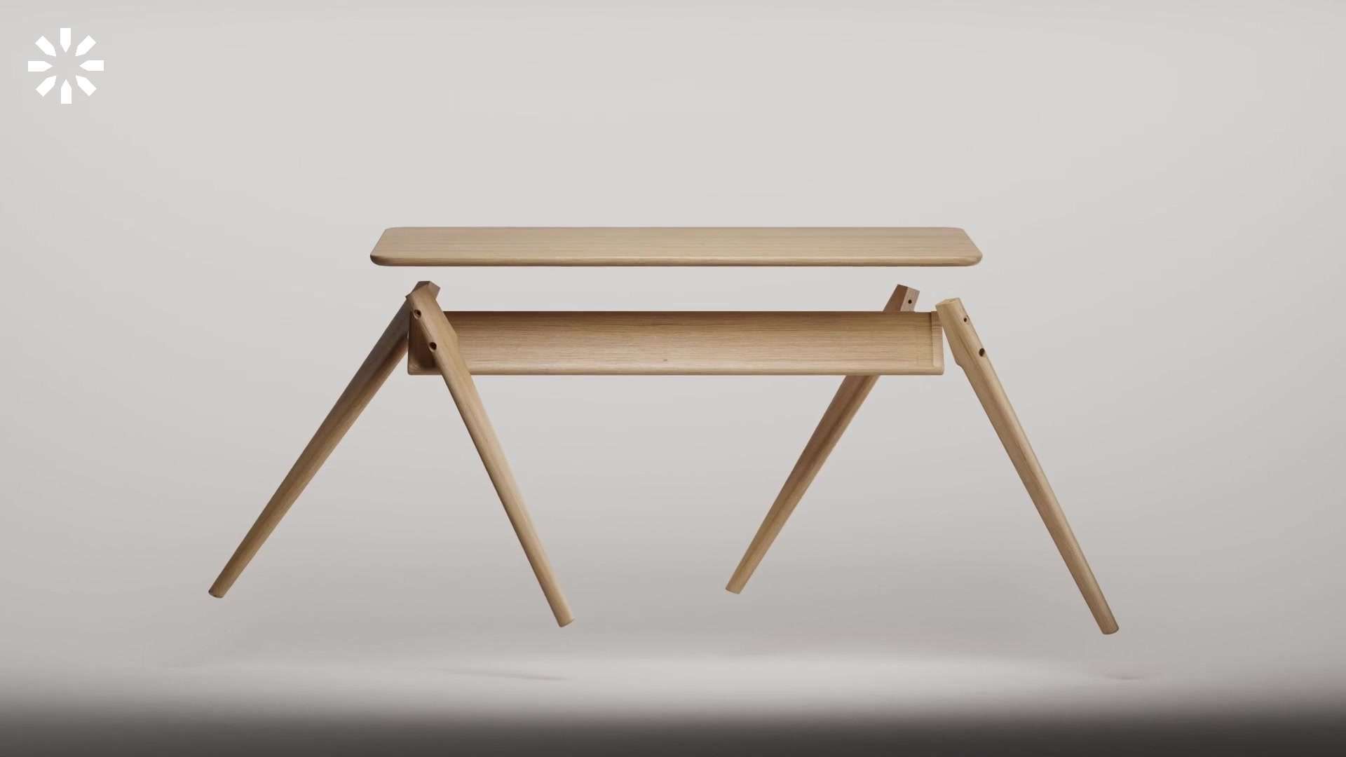 多功能可拆卸组装式木桌 三维动画