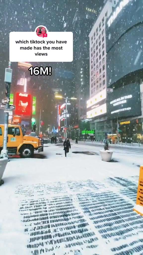 冬季限定！超美时代广场雪夜！