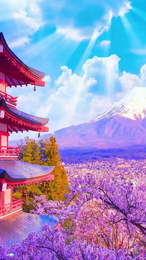 一起来看如此美丽的富士山景色
