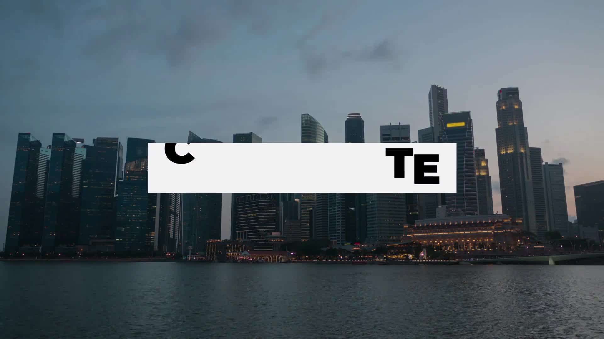 AE模板|优雅简洁动态城市背景标题展示综艺节目广告开场