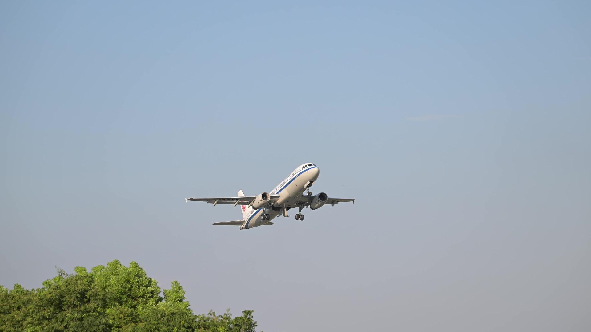 萧山机场-幸福翼公园-飞机起飞