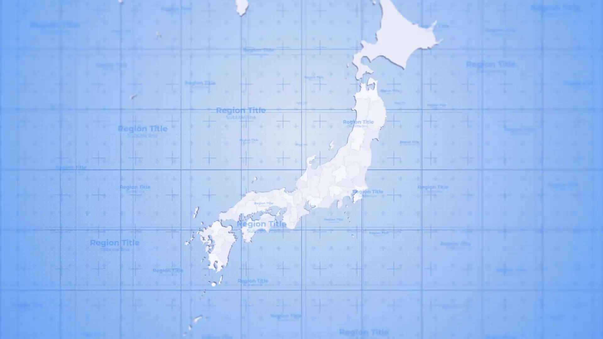 AE模板|日本旅游地图国际新闻路线标记工具包动态动画展示