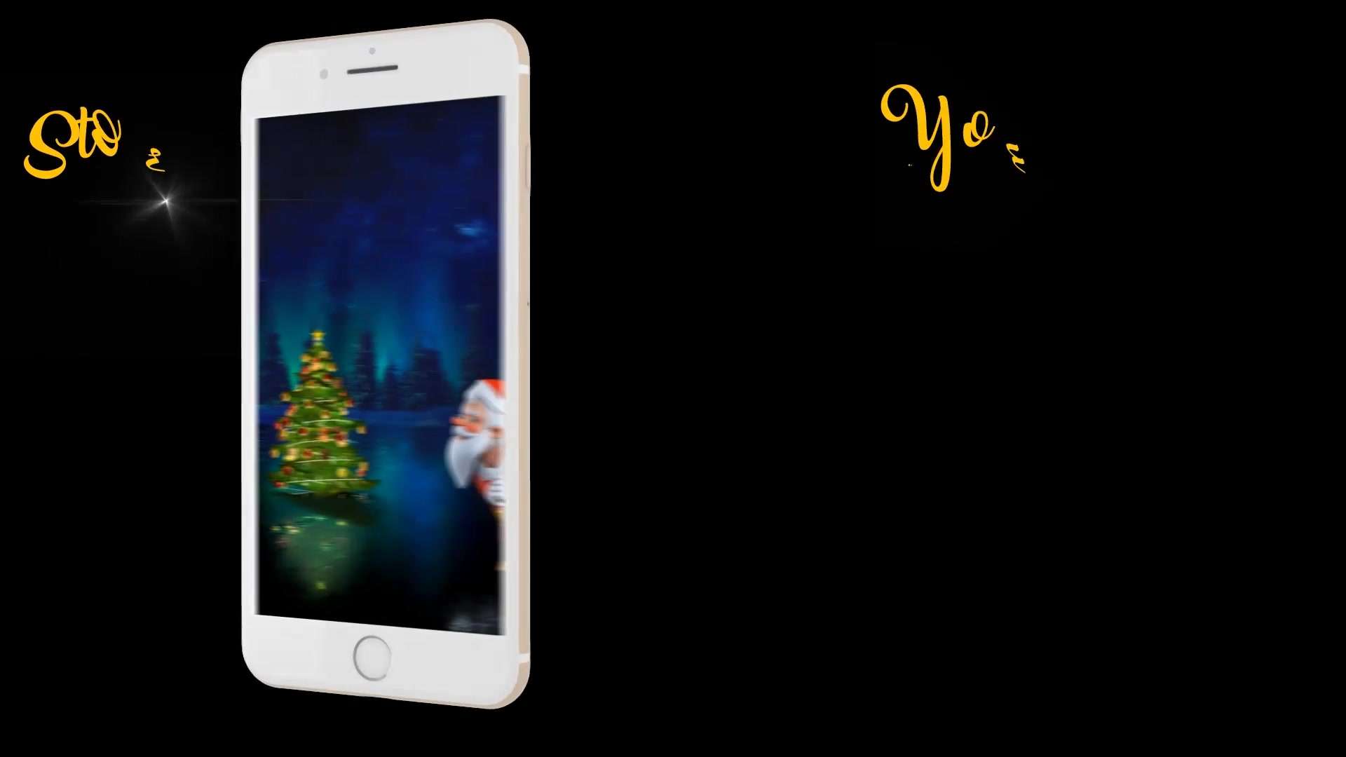 AE模板 | 时尚手机模型圣诞老人魔法动态动画标题展示