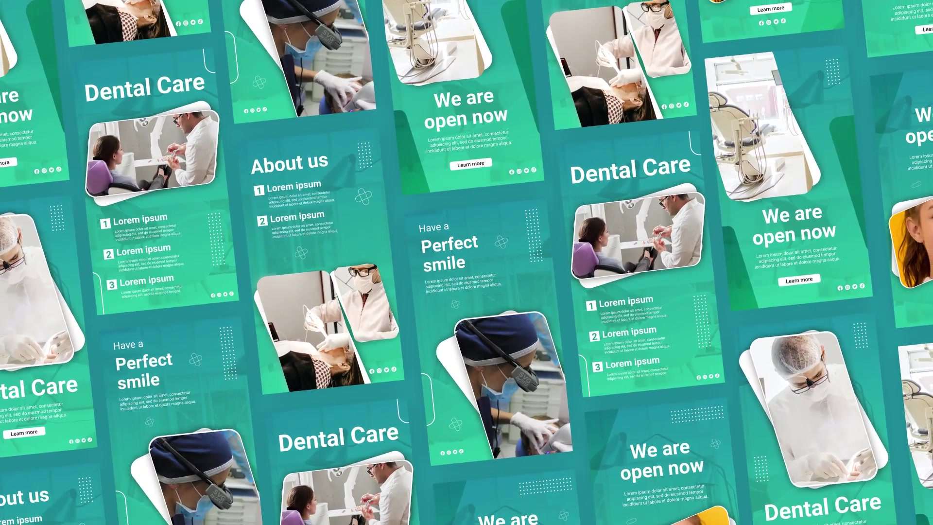 AE模板 | 竖屏动态动画牙科医疗保健标题展生物学牙齿论坛研讨宣传片