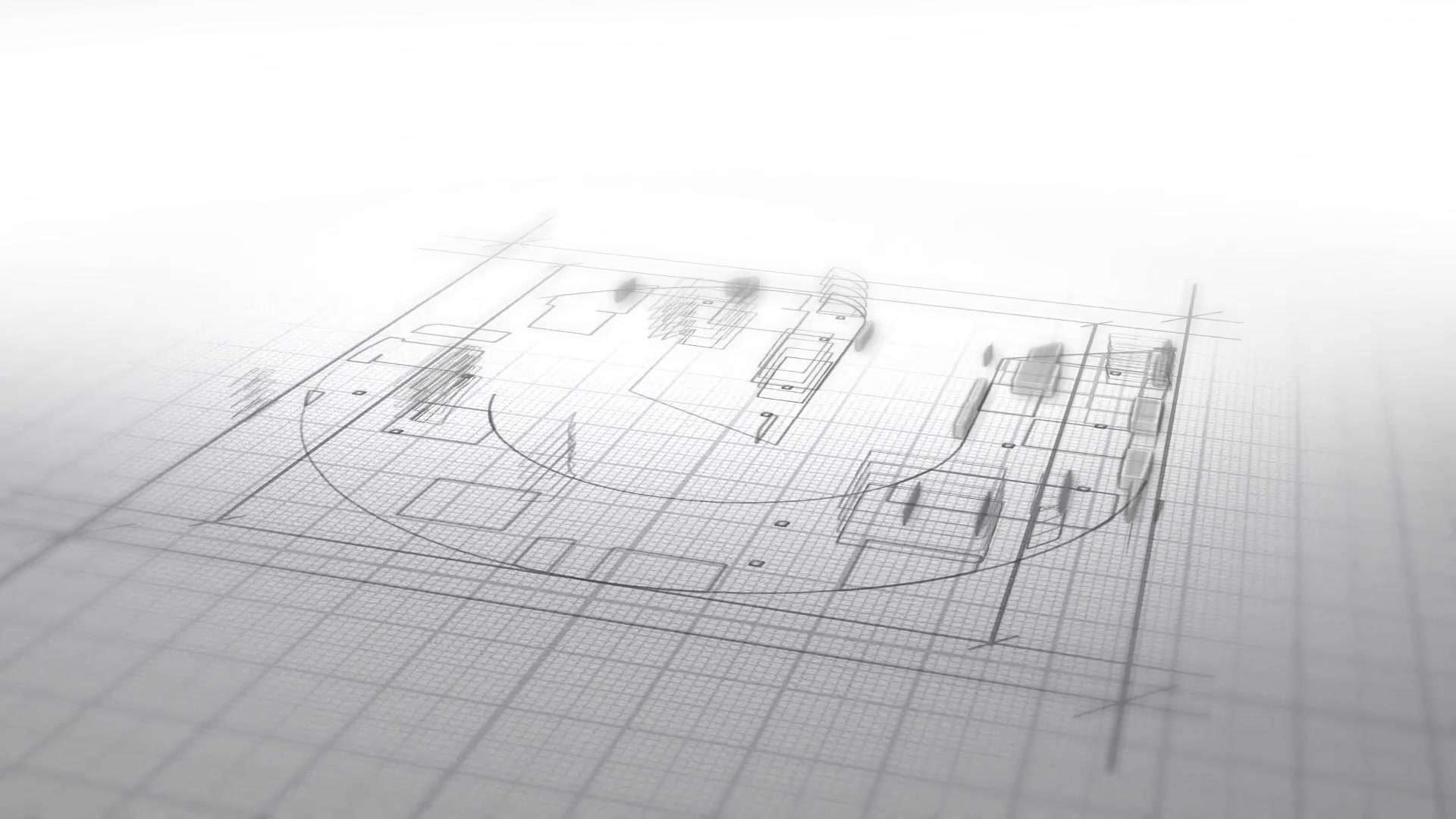 AE模板 | 史诗般技术线条线框盒子建筑场景标志图形LOGO演绎动画开场