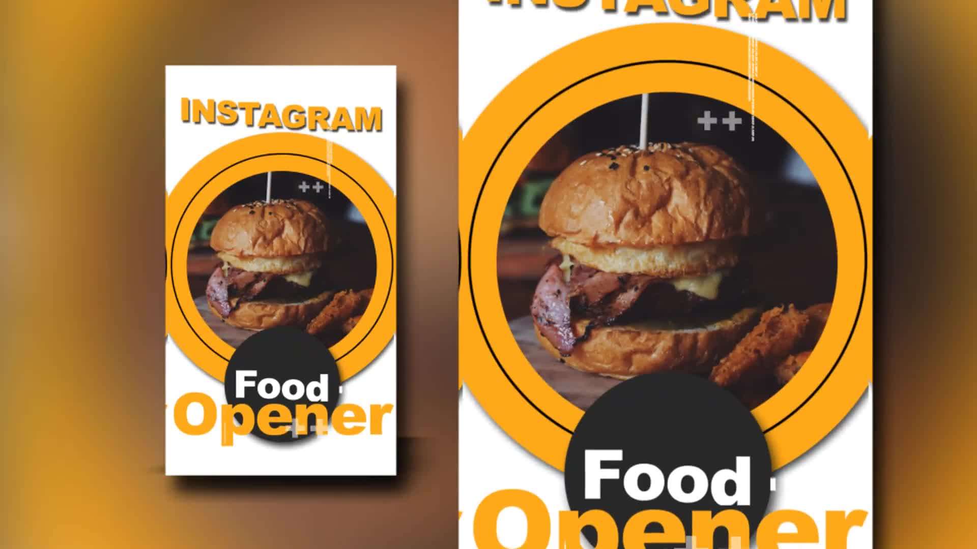 AE模板 | 竖屏创意美食餐饮汉堡蔬菜餐厅快餐宣传片动画
