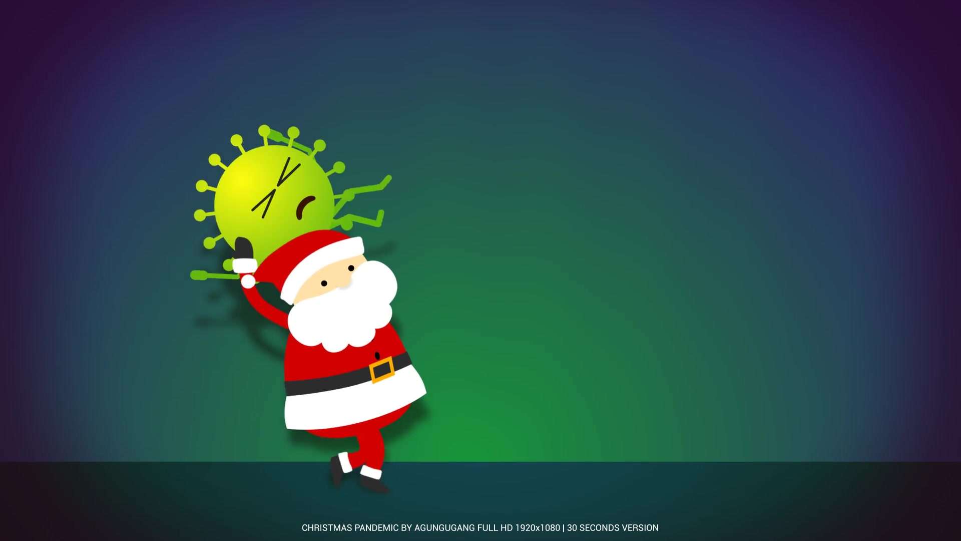 AE模板 | 卡通圣诞老人动态动画标题介绍圣诞庆祝活动开场
