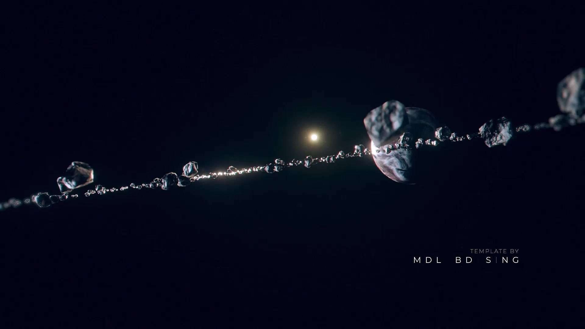 AE模板 | 科技科岩石星球空间站陨石带基地机库动画排片电影广告综艺片头