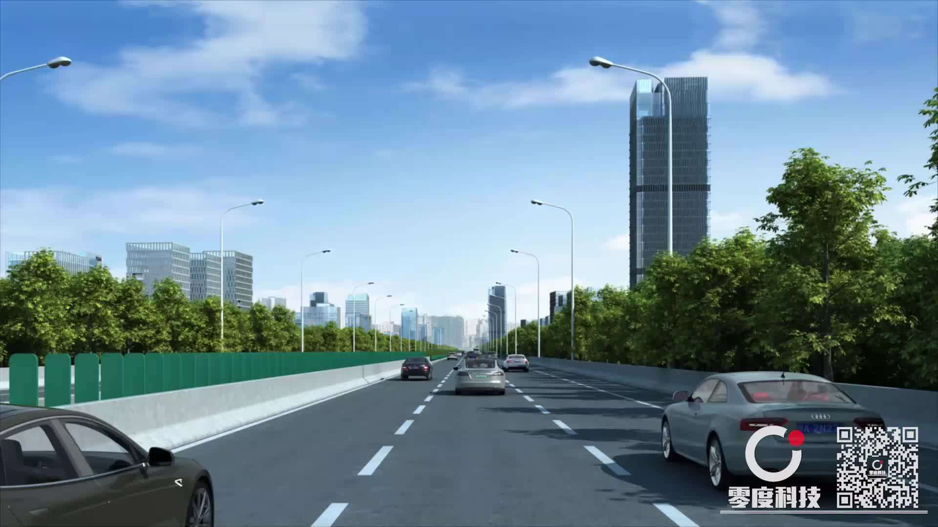 市政道路动画  道路施工 施工动画 演示动画 工艺动画 道路动画 高速公路 灯光