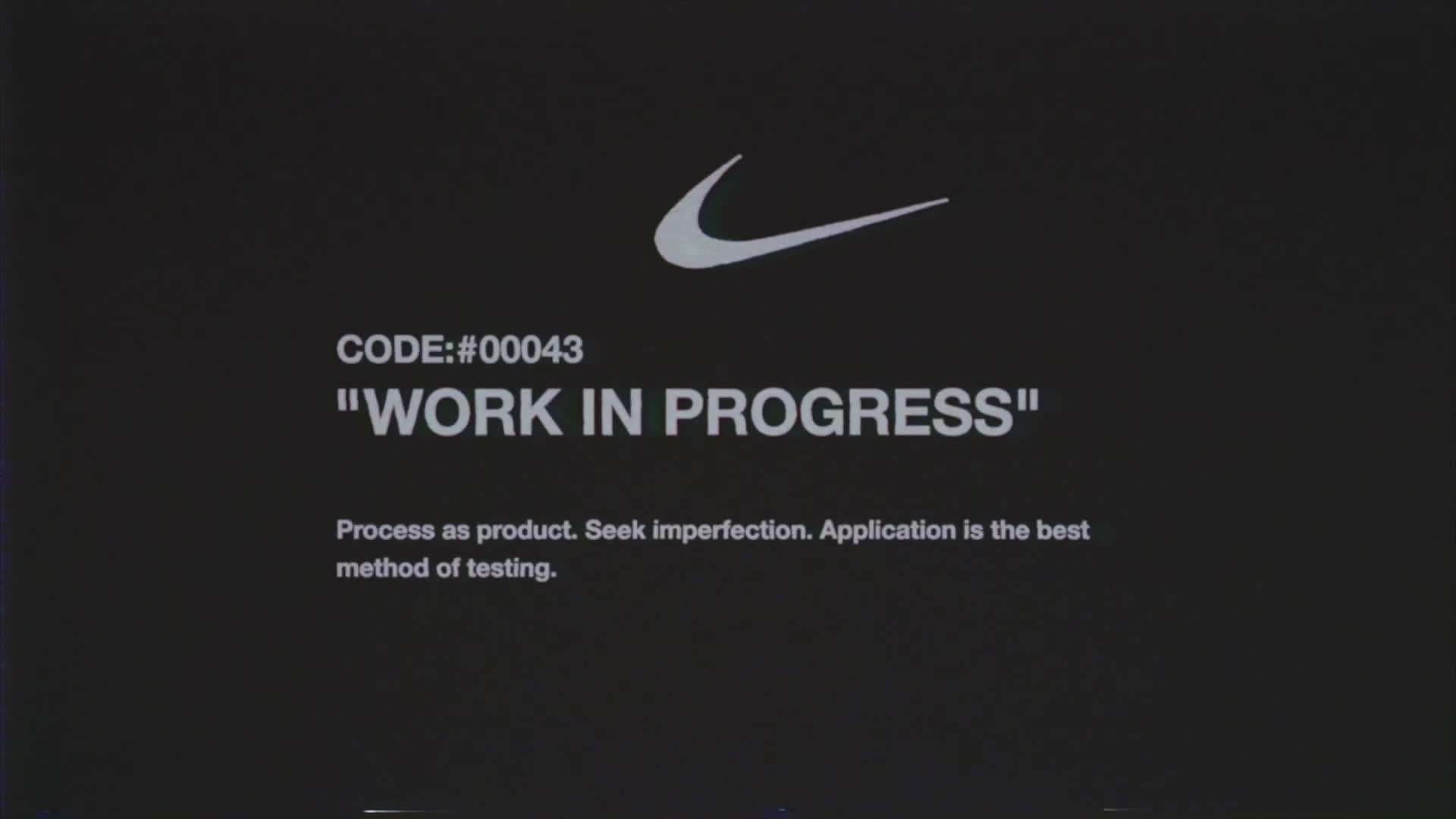 Work In Progress | Virgil CODES | Nike